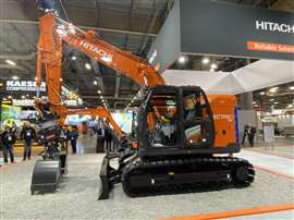 Hitachi's ZE135 electric excavator