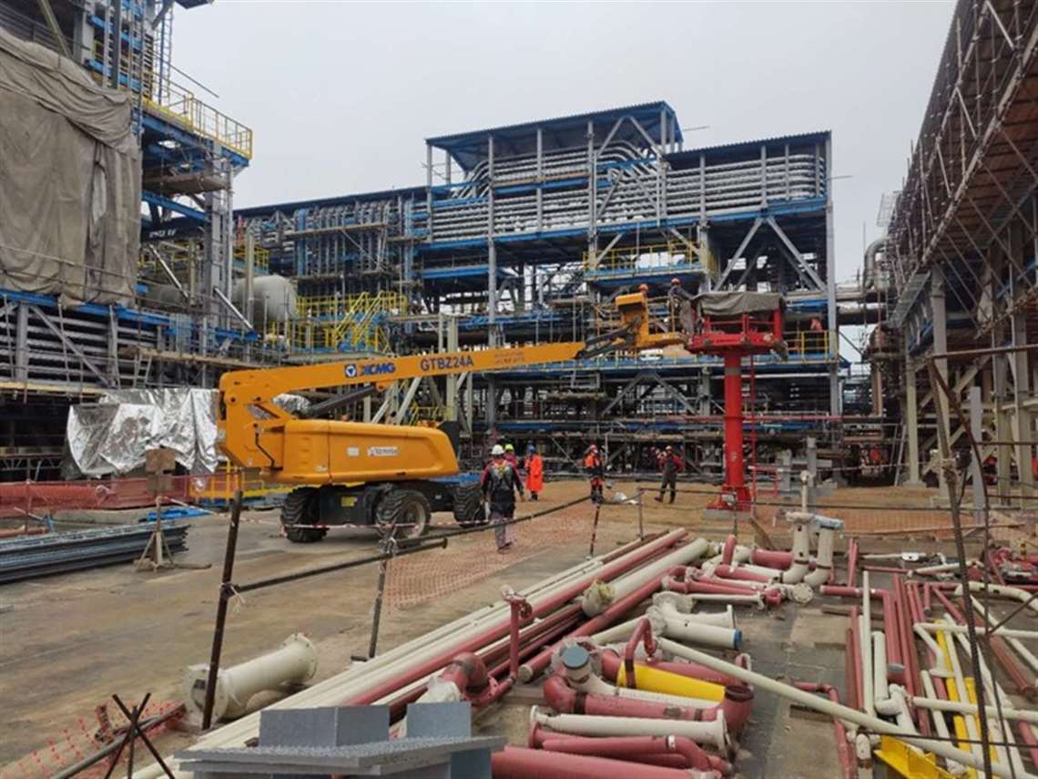 XCMG boom lift, Amur Gas Treatment Plant Project (AGPP), Russia 