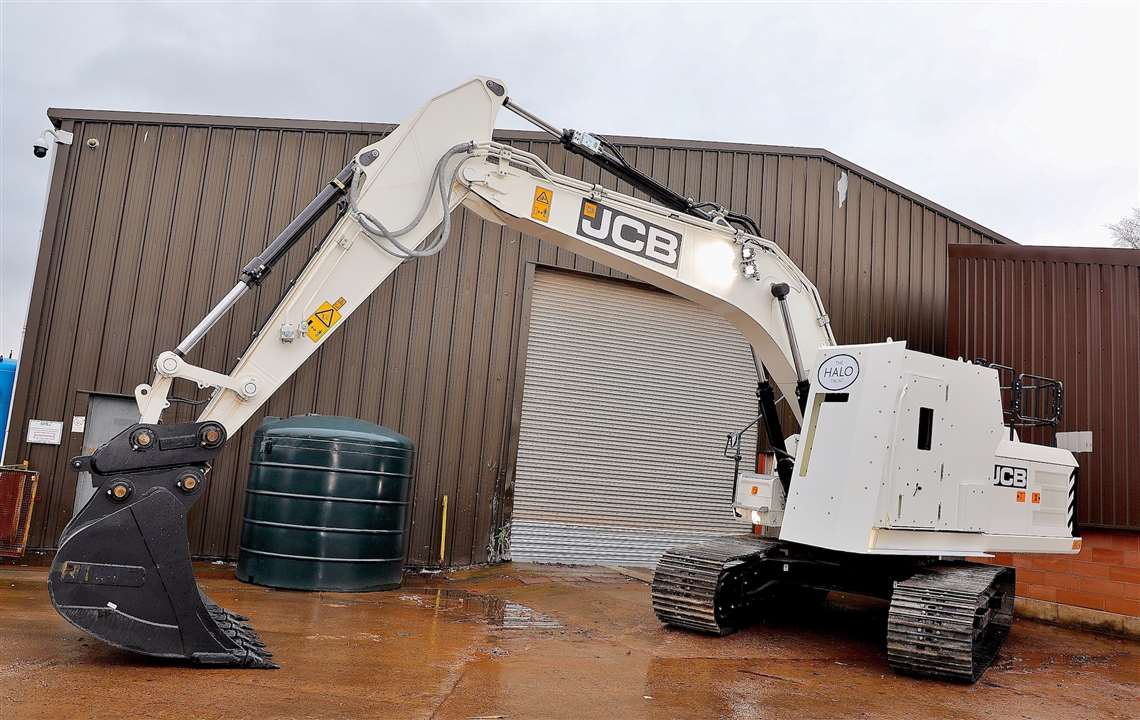 The HALO Trust’s new amour plated JCB X Series tracked excavator