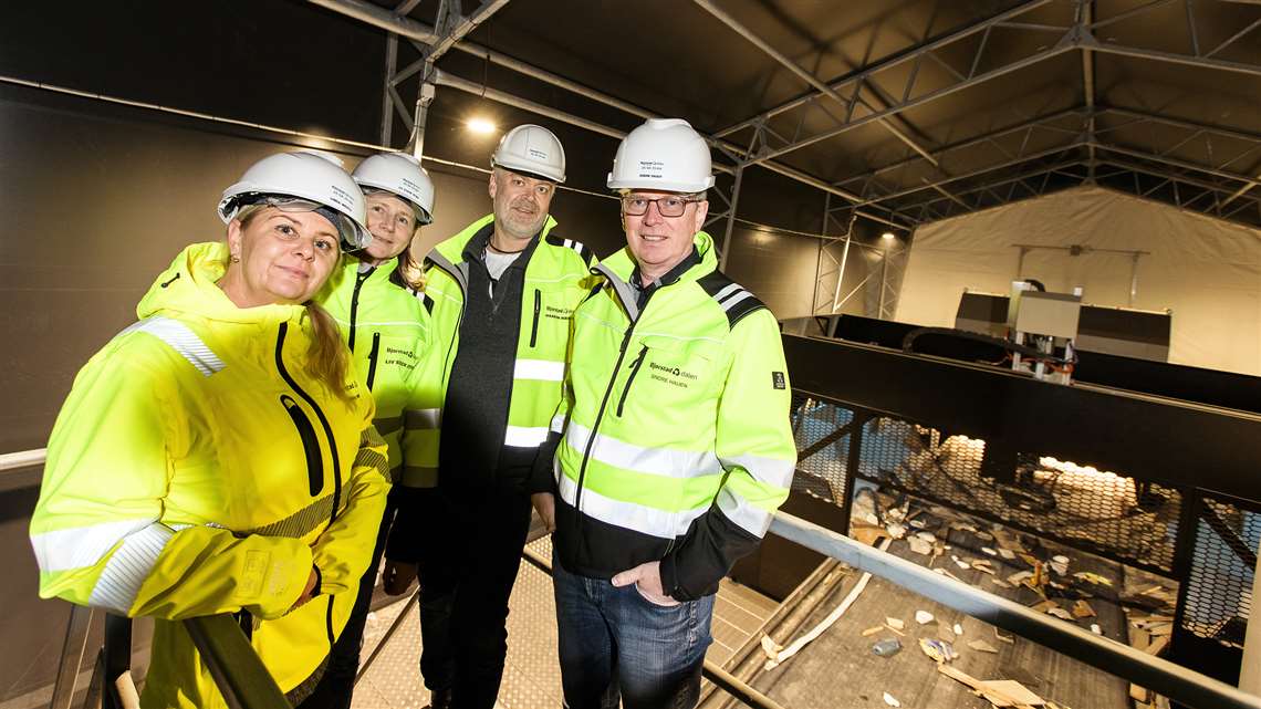 Bjorstaddalen staff open the new AI robotic sorting station in Norway