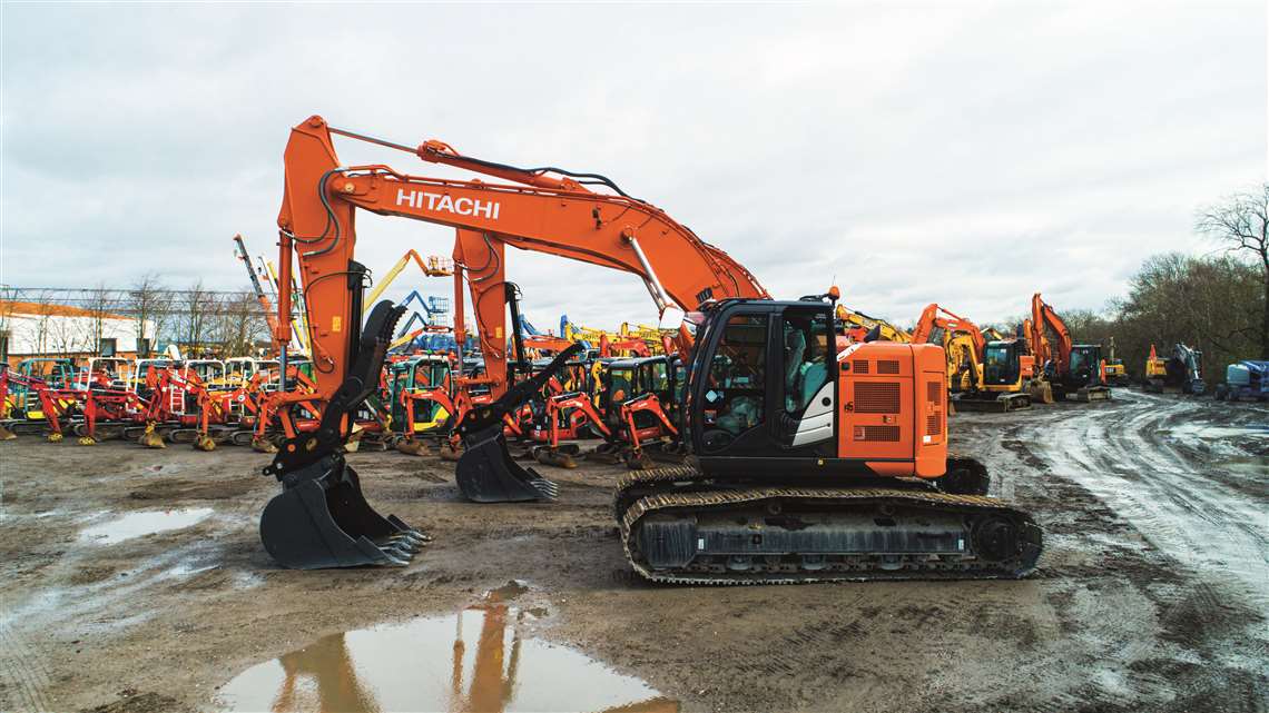 A Hitachi excavator available from Ritchie Bros