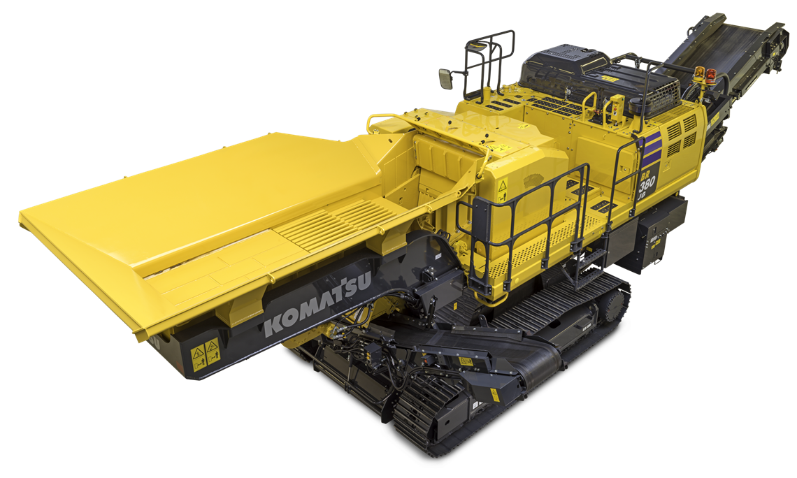 Komatsu's BR380JG-3 mobile jaw crusher