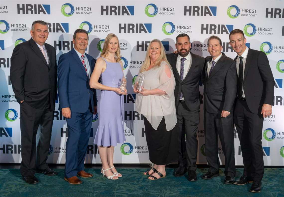 Haulotte teams at the 2021 Hire Industry Excellence Awards ceremony in Australia