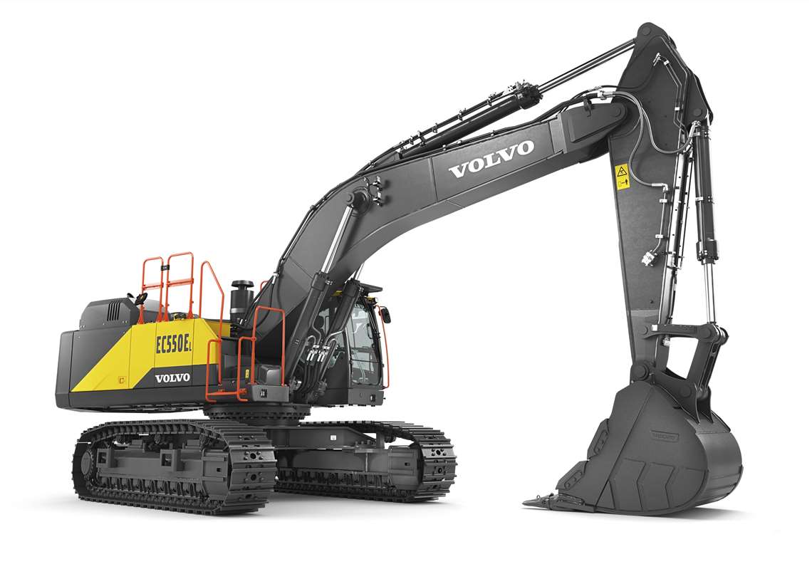 The Volvo EC550E crawler excavator