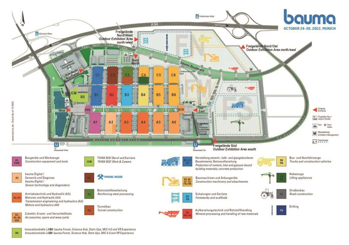 Bauma 2022 Floorplan