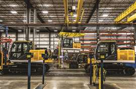 Excavator production line at John Deere's production facility in Kernersville, North Carolina. (Photo: John Deere)