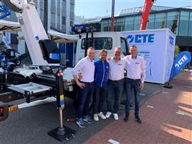 Left to right: Fabian Kirberg, ATG Sales Director; Massimo Franceschi, CTE Export Area Manager; Andreas Konstantin, ATG Lift owner; and Ivan Fink, ATG Technical Director