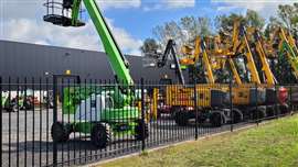 The company’s larger equipment is held at a centralized depot known as Huurland XL. Photo: Huurland