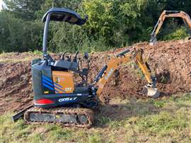 The CX15EV electric mini excavator was one of a number of electric machines on show at Case's roadshow.