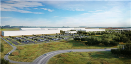 Digital render of how the EV plant in Stanton Springs, Georgia, would look