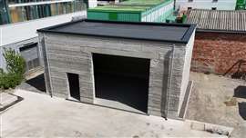 Strabag's 3D-printed warehouse (Image: Putzmeister)