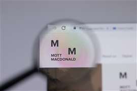 Mott MacDonald logo on a computer screen