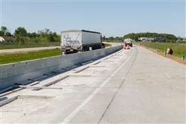 Construction works from 1 May on a quarter-mile segment of highway that will be used for testing the wireless power transfer to a heavy-duty electric truck.