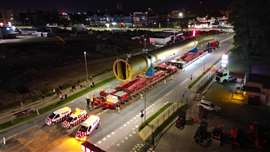 Mammoet moved at night through Lithuania to avoid disrupting traffic