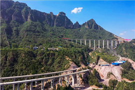 The Hankou Tunnel, part of the the Xinxiang-Jincheng Expressway, in the Taihang Mountains