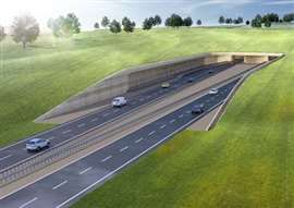 Render of A303 tunnel (Image: National Highways)