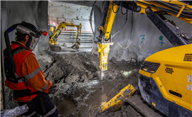 An operator runs a Brokk remote-controlled machine (Image: CPB Contractors)