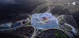 Images shown on Moroccan TV that are believed to be images of the actual design of the future Hassan II stadium.