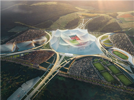3D renders showing how the new Stade Hassan II near Casablanca in Morocco will look