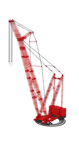 big red crane medium