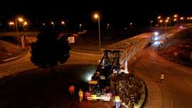 Laso had to move at night to avoid traffic disruption