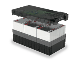 Battery Pack view, featuring the tray and containment for LTO (lithium titanium oxide) batteries 