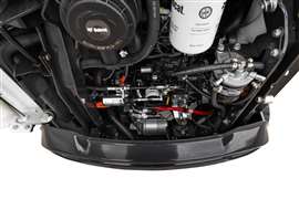 Accessible service and maintenance points on the Bobcat E16 excavator