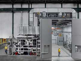 This setup includes a dedicated PLC panel and RIO exhaust panel. The overhead exhaust arm is designed to handle high thermal loads during full-load testing