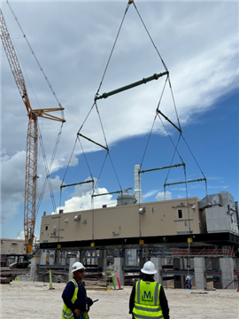 A 7-bar lift on an LNG plant's motor control center