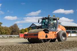 Hamm compactor with Trimble Earthworks