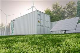 BESS integrated with the renewable energy sources of wind and solar