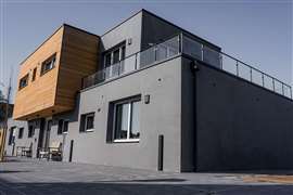 The house built with recycled construction and demolition waste