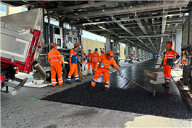 Video | Traffic avoids roadworks thanks to ‘mobile construction site’ bridge