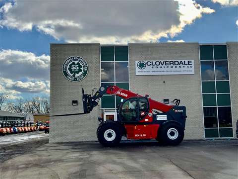 One of Cloverdale Equipment's new Magni HTH 16.10 telehandlers 