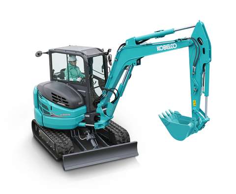 A Kobelco SRX-7 series mini excavator