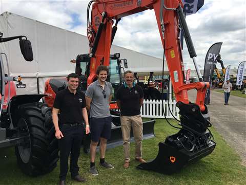 Matthew Rowlinson, Construction Sale Manger at PV Dobson, Owen Hewitson, Director at Hewitson Plant Hire, and Colin Frost, Construction Dealer Manager at Kubota UK.