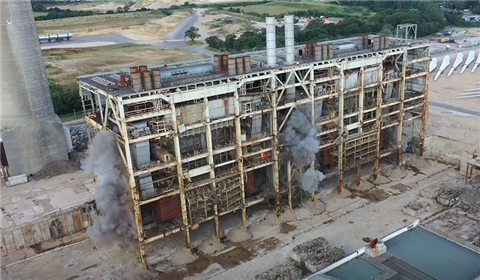 Fawley boiler house demolition