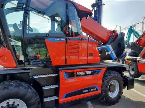 Manitou MRT 2260E telehandler at Matexpo