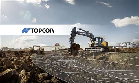 Volvo promotional image for Topcon 3D-MC integration
