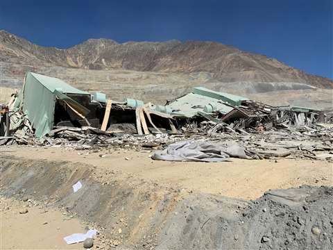 Jet Demolition Flesan Chile Los Bronces post blast