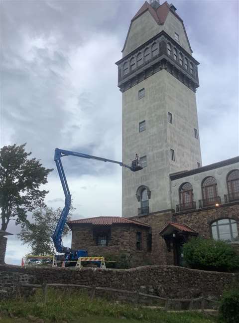 TE Traccess on site at the Heublin Tower