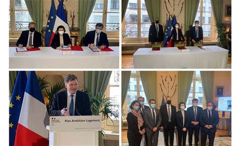Signing ceremony for the Amition Logement programme