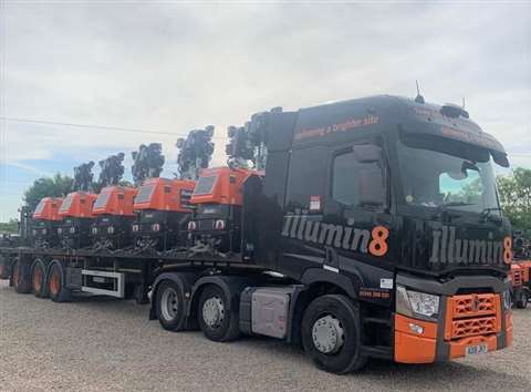 A fleet of Illumin8 X-ECO LITHIUM Lighting Towers.