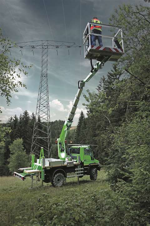 Palfinger Platforms All-Terrain Unimog vehicle mounted platform