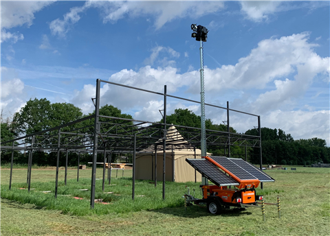 Boels Rental's 4x60W LED solar lighting tower