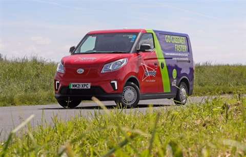 One of Speedy's existing Ford E-Maxus vans