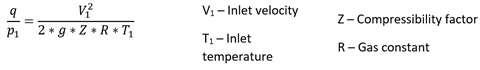 The ratio of velocity pressure to static pressure