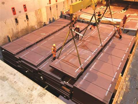 Cargo is lifted