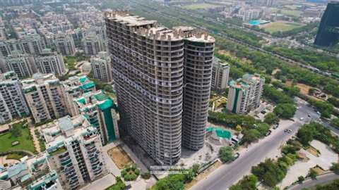 A birds eye view of the the Apex and Cayenne towers. 