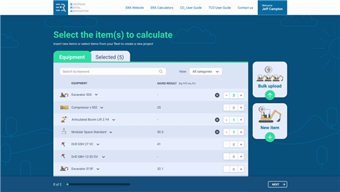 A screenshot of the CO2 Calculator